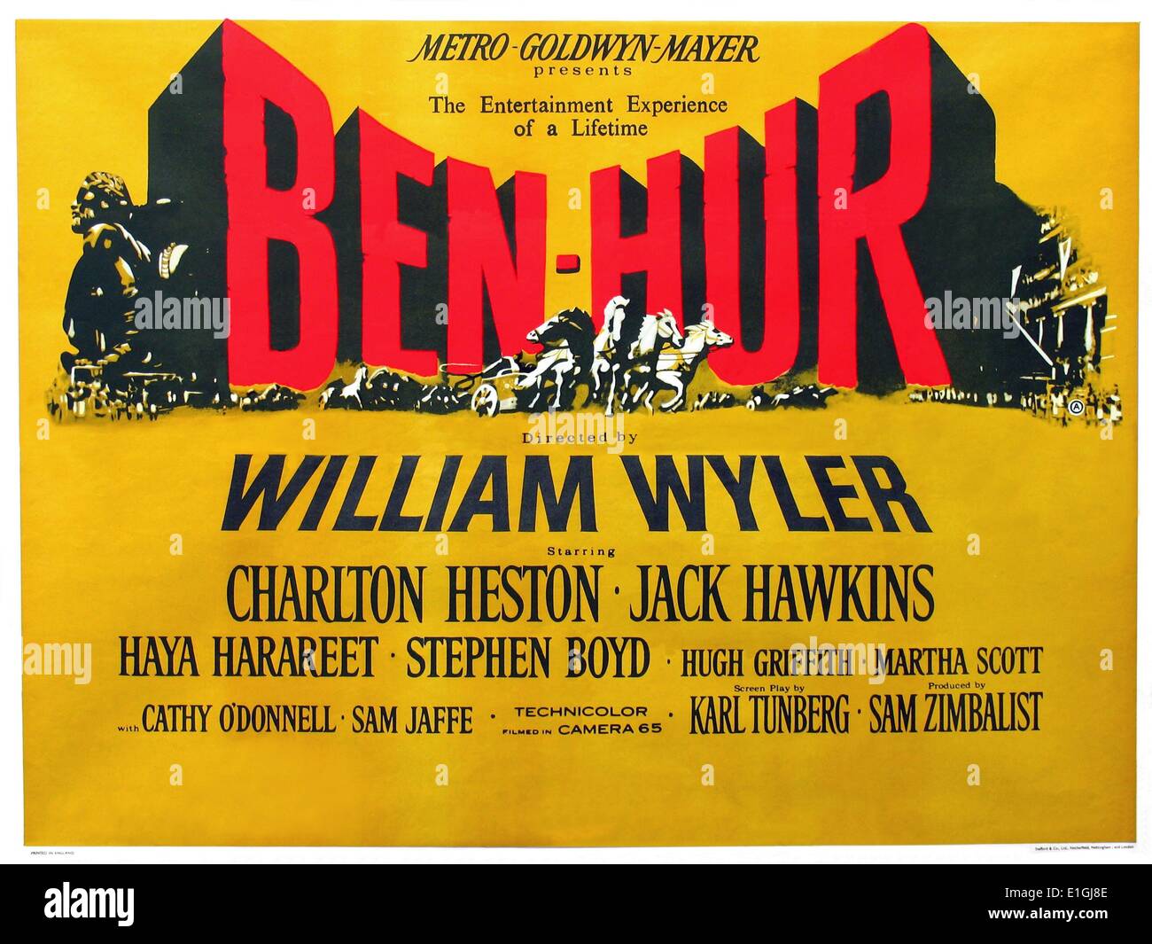 Ben Hur, il 1959 epic di tutti epica biblica che starring Charlton Heston e Jack Hawkins. Foto Stock