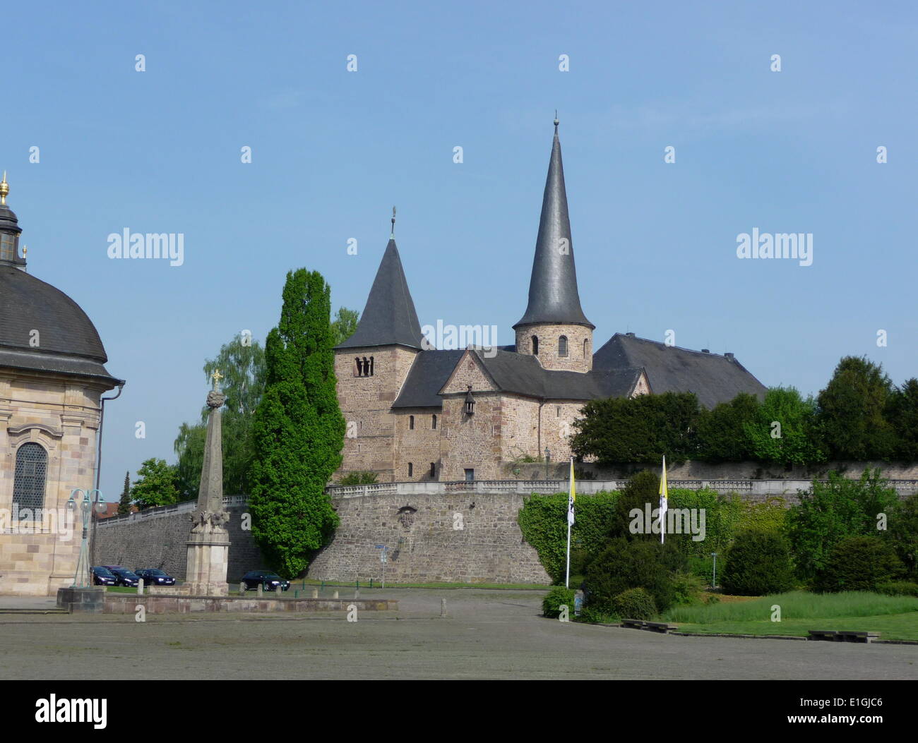 St Michaels chiesa a Fulda, Hesse, Germania, raffigurato il 5 maggio 2014. Foto: Beate Schleep Foto Stock