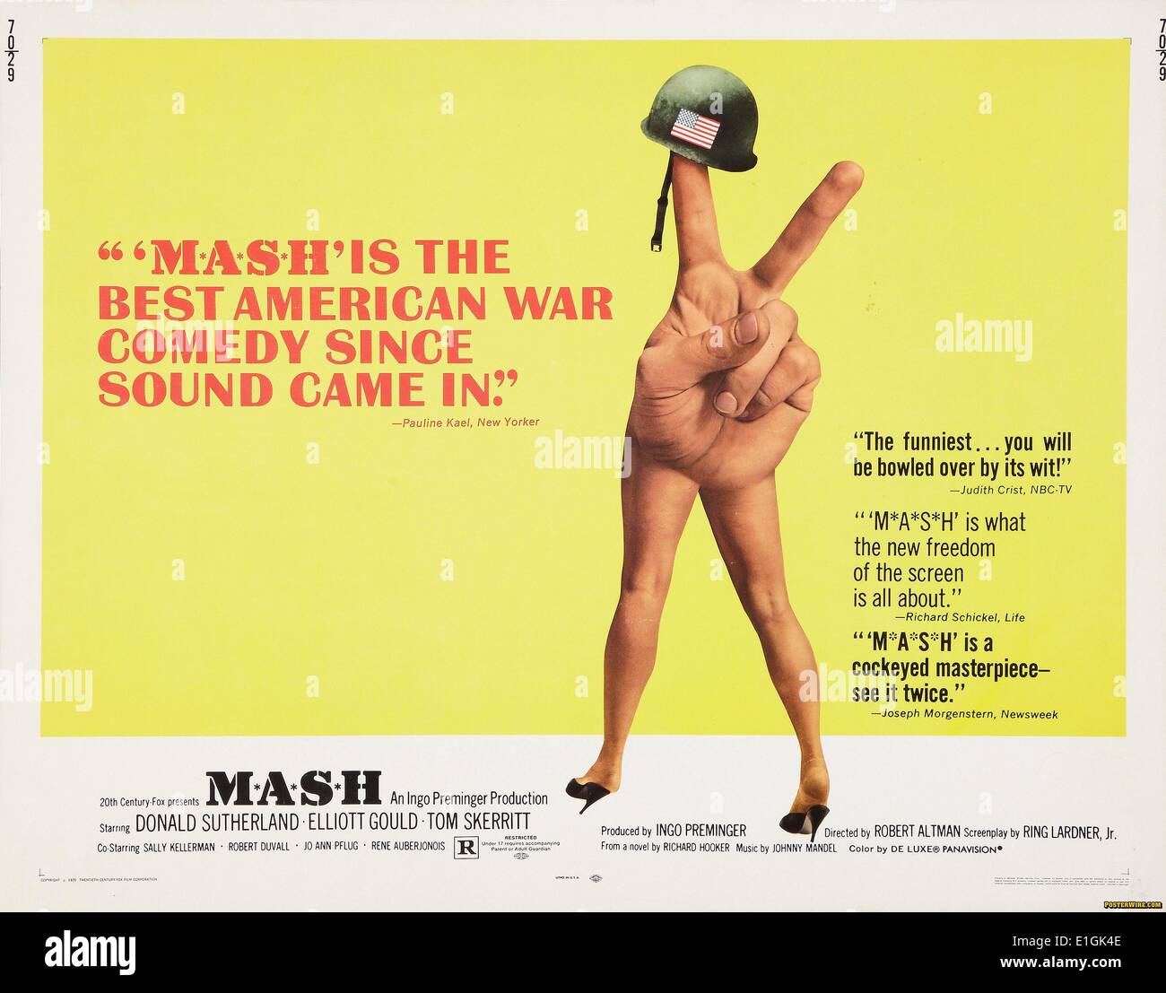 Un Mash 1970 Americal satirico commedia nera riferita a un esercito mobile ospedale chirurgico. Foto Stock