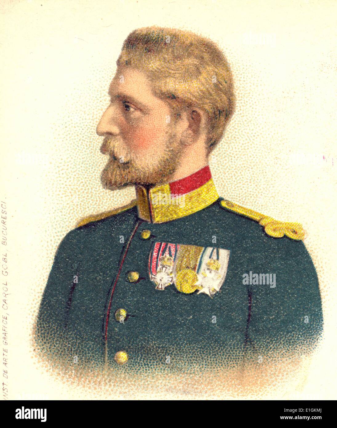 Ferdinando I (Ferdinando Viktor Albert Meinrad; 24 Agosto 1865 - 20 luglio 1927) era il re dei rumeni dal 10 ottobre 1914 fino alla sua morte nel 1927. Foto Stock