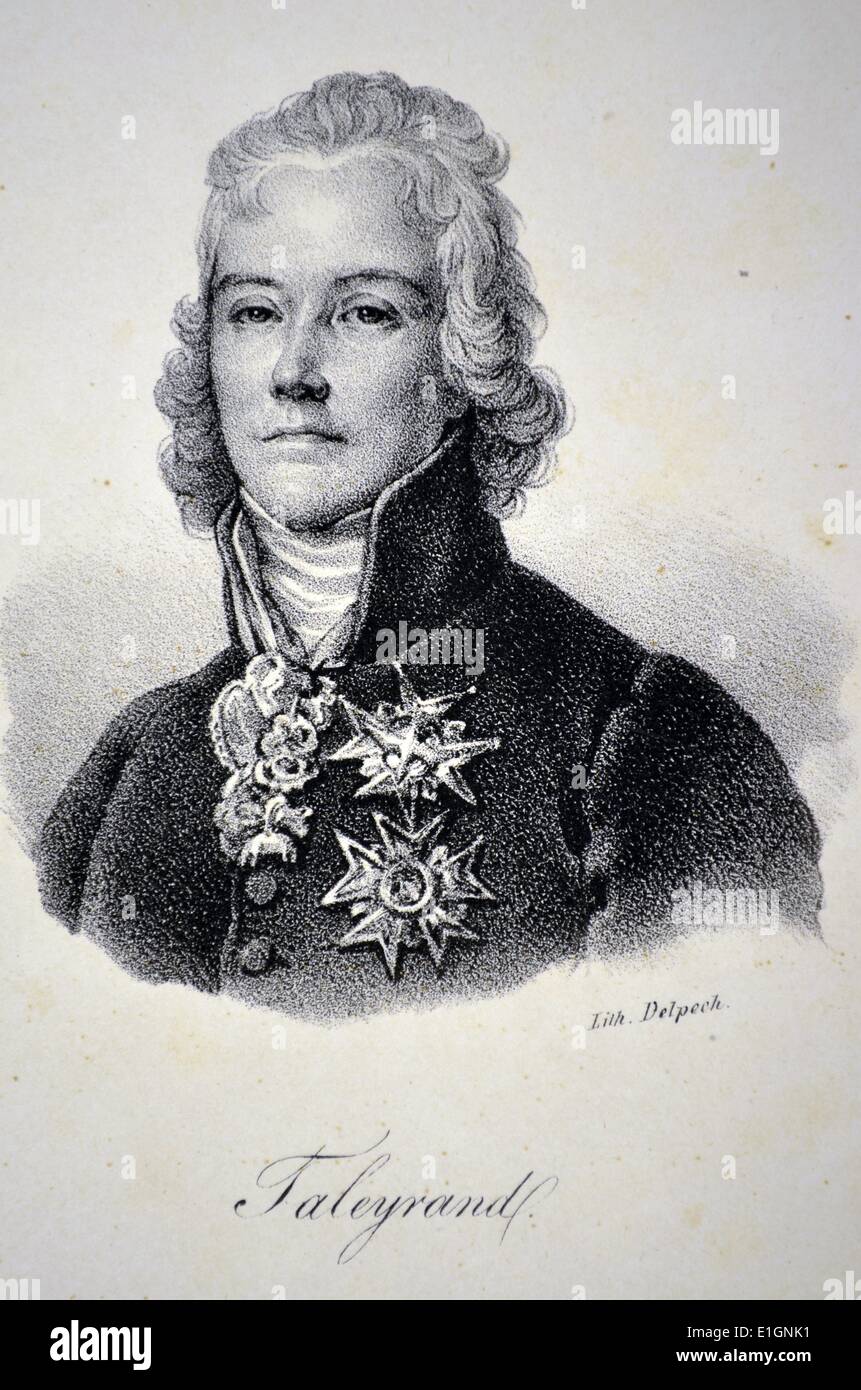 Charles Maurice de Talleyrand-Perigord (1754-1838) usualmente noti come Talleyrand, diplomatico francese. Foto Stock