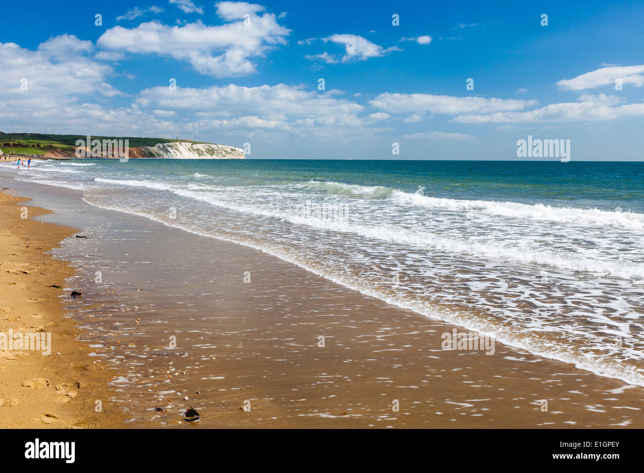 Sandown Beach sull'Isola di Wight in Inghilterra UK Europa Foto Stock