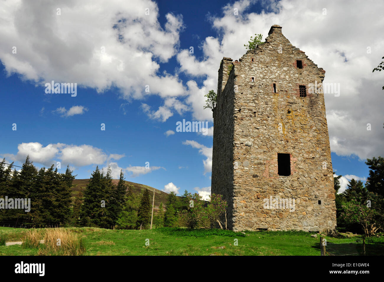 Il castello di Invermark, Glen Esk, Angus, Scozia Foto Stock