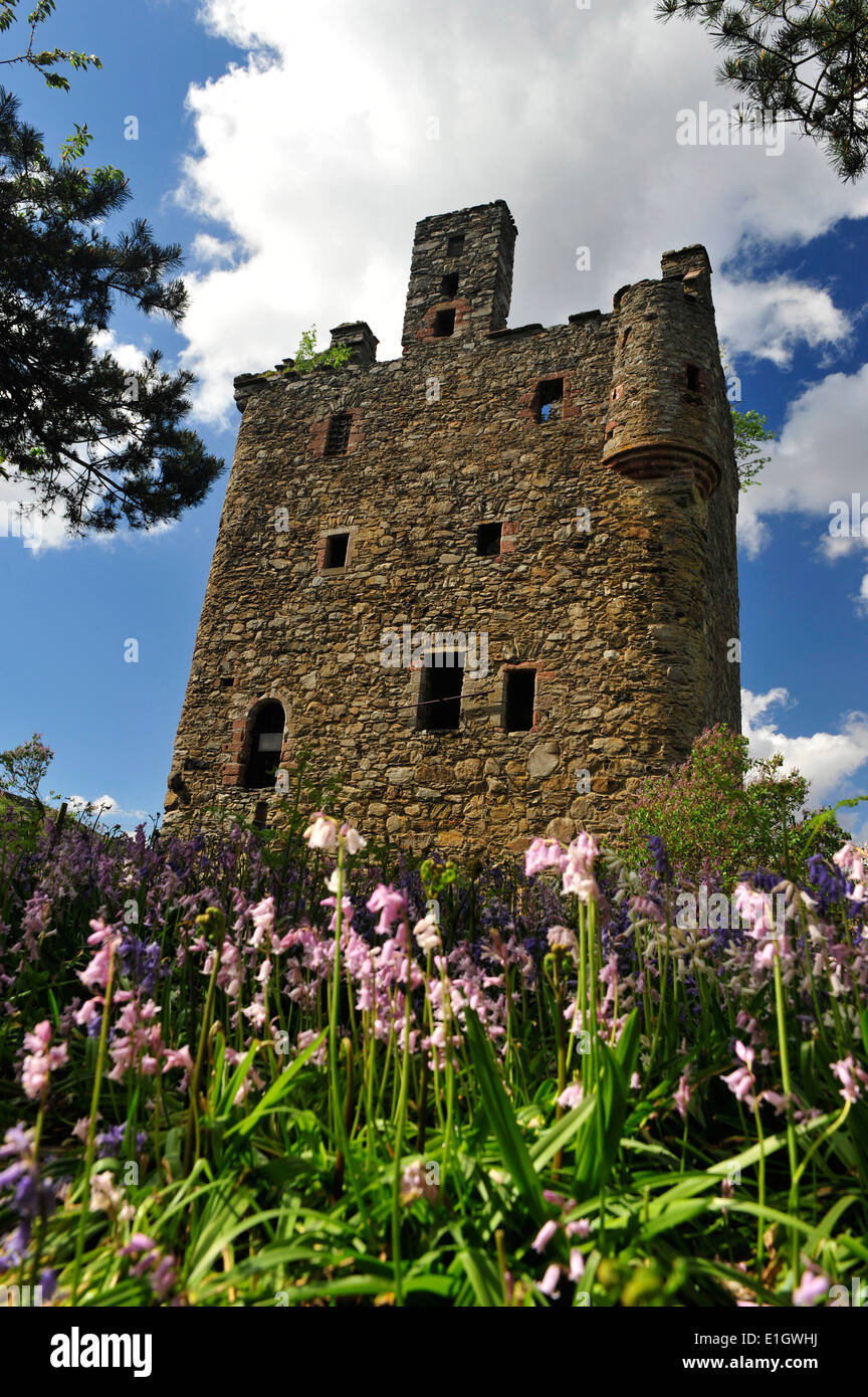 Il castello di Invermark, Glen Esk, Angus, Scozia Foto Stock