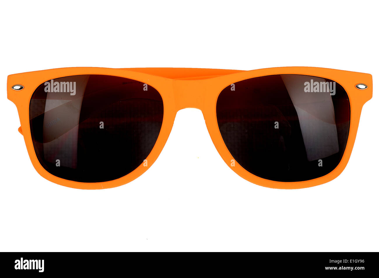 Orange alla moda occhiali da sole alla moda Foto Stock