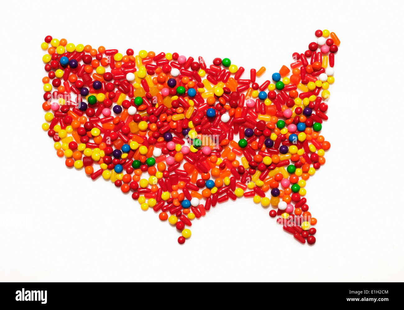 Candy mappa degli Stati Uniti d'America Foto Stock