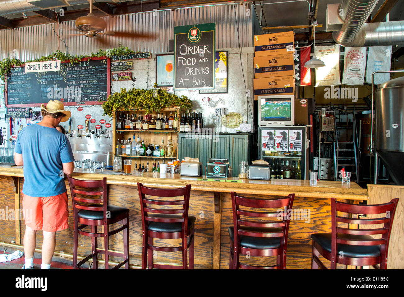 Micro birreria Portland Oregon USA Foto Stock
