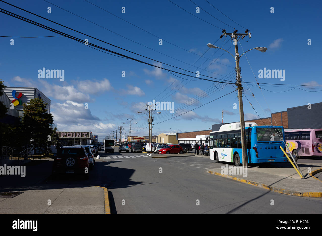 Zona franca zonaustral duty free port Punta Arenas in Cile Foto Stock
