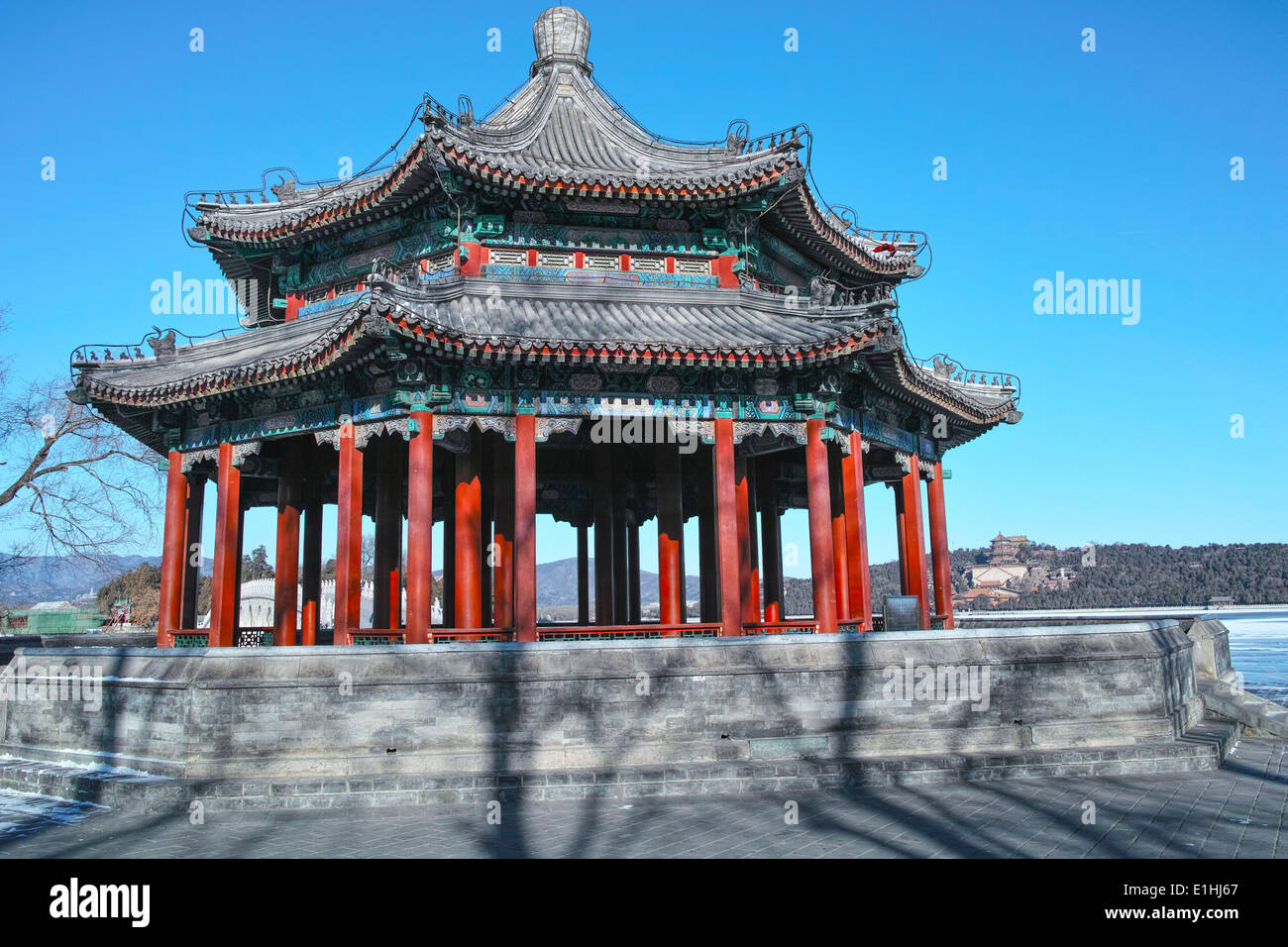 Padiglione Kuoru , il più grande padiglione in Cina attualmente. Foto Stock