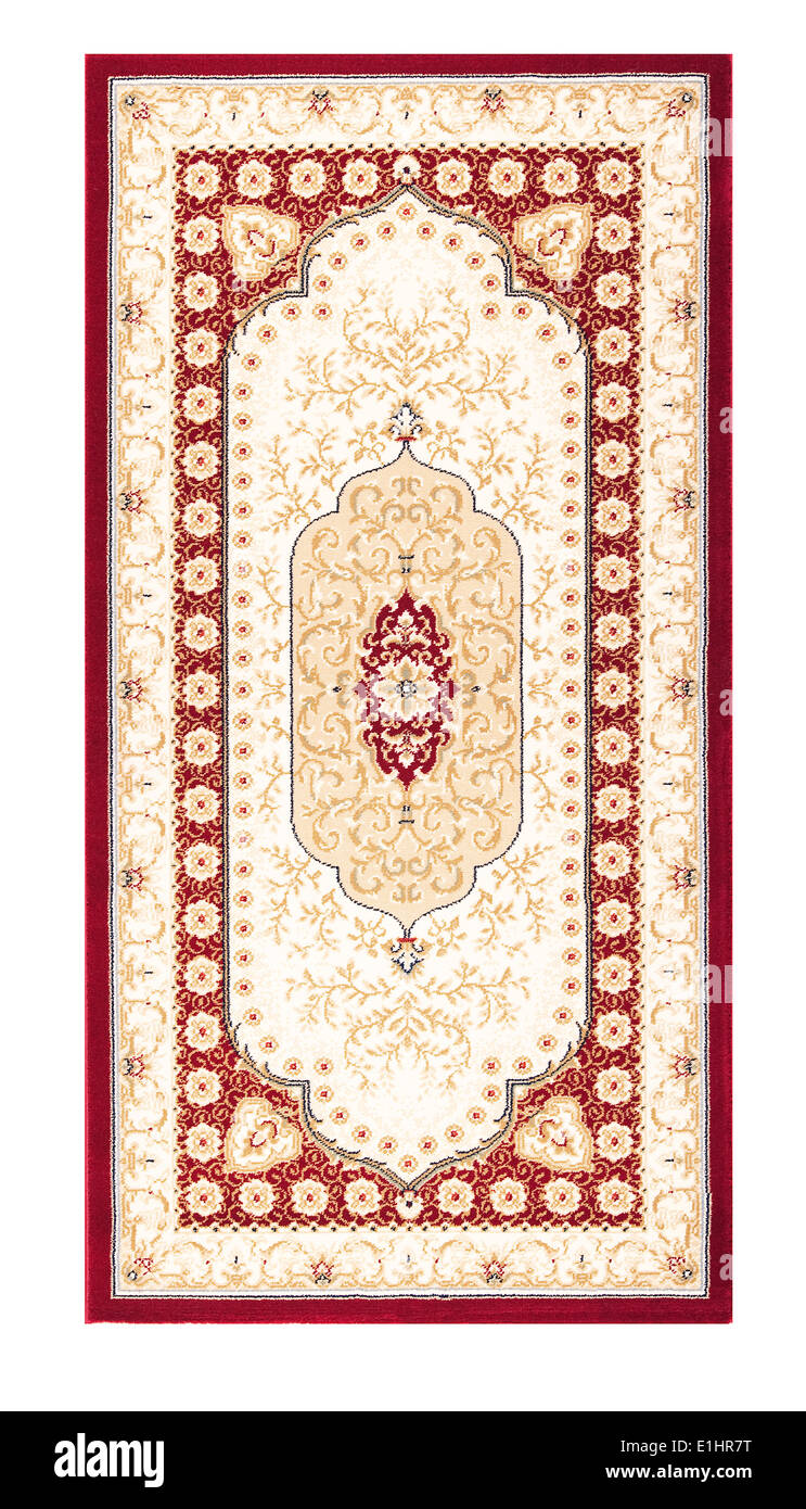 Telaio di tappeti art design - confine pattern su sfondo bianco Foto Stock