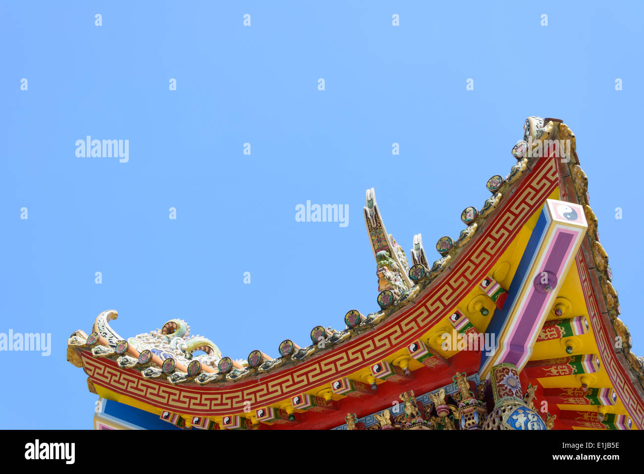 Il tempio Cinese tetto Foto Stock