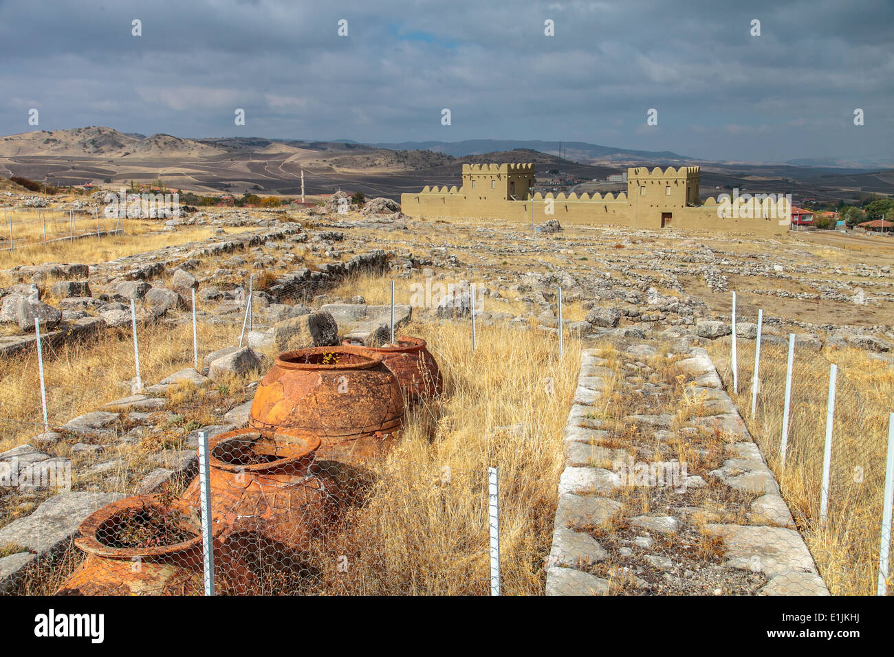 Gli scavi dell'Hittita città di Hattusa Foto Stock