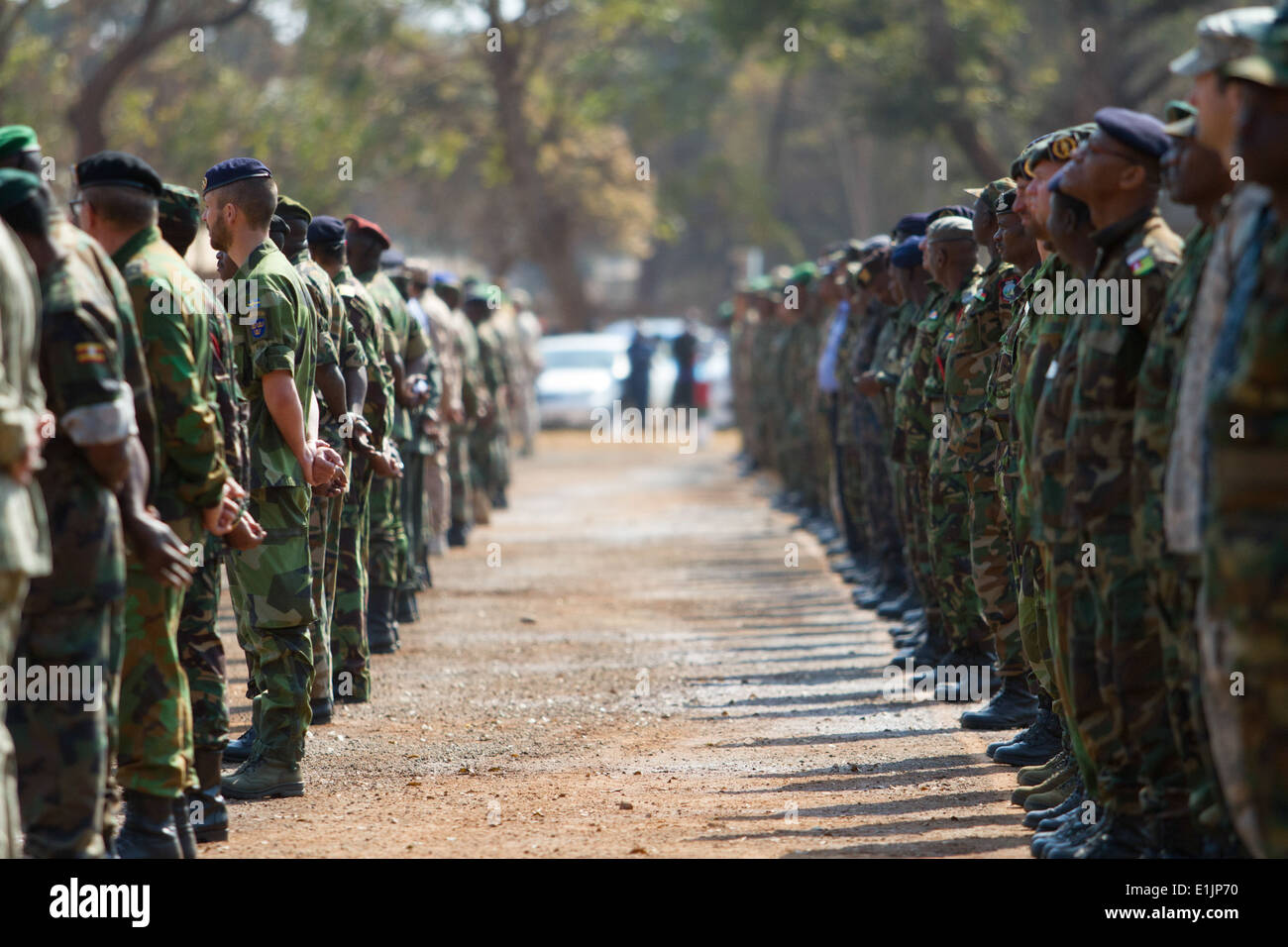 Il personale militare e di delegati provenienti da oltre quaranta Nazioni si riuniranno presso l'esercito dello Zambia sede a Lusaka, nello Zambia, 7 agosto, 20 Foto Stock
