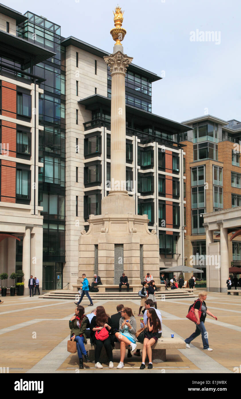 Regno Unito, Inghilterra, Londra, Città, San Paolo sagrato, persone Foto Stock