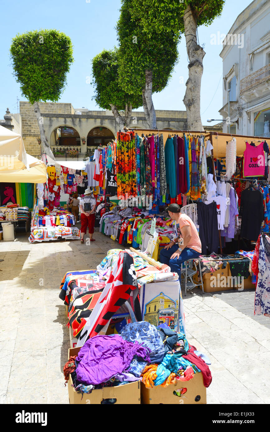Piazza principale mercato, It-Tokk, Victoria (Città) di Victoria a Gozo (Għawdex), Gozo e Comino distretto, Gozo Regione, Repubblica di Malta Foto Stock