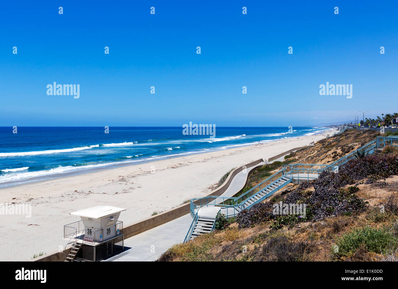 Spiaggia di Carlsbad, della Contea di San Diego, California, Stati Uniti d'America Foto Stock