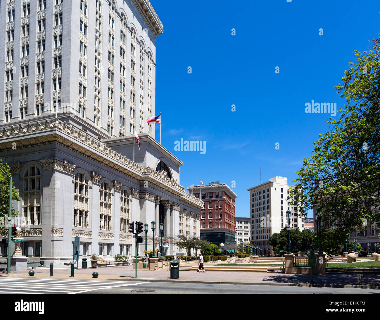 Municipio, Frank H Ogawa Plaza di Oakland, contea di Alameda, California, Stati Uniti d'America Foto Stock