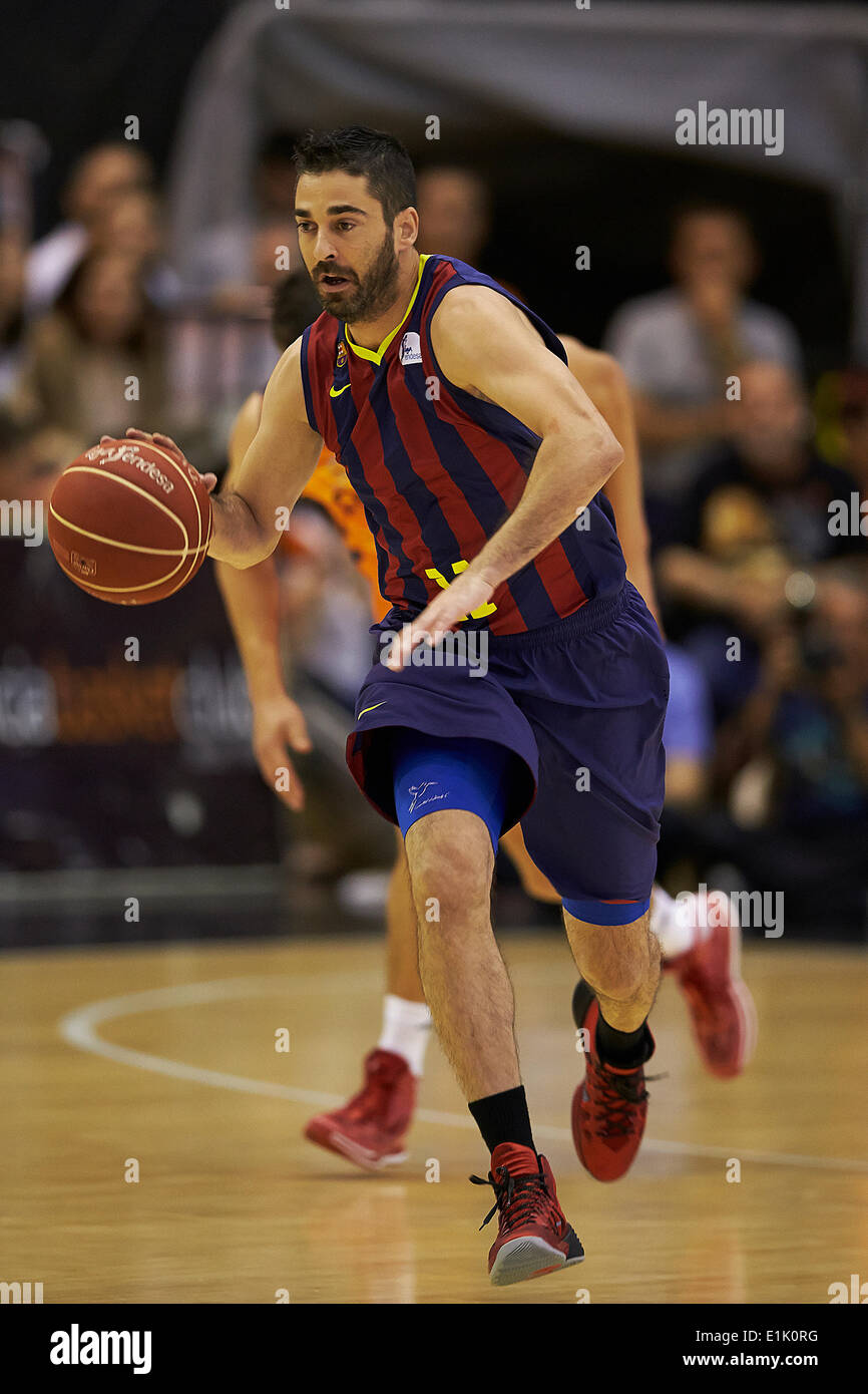 05.06.2014, Valencia, Spagna. Juan Carlos Navarro del FC Barcelona in azione durante le ACB League Semi Finali partita tra Valencia Basket Club e il FC Barcelona a La Fonteta Stadium, Valencia, Spagna Foto Stock