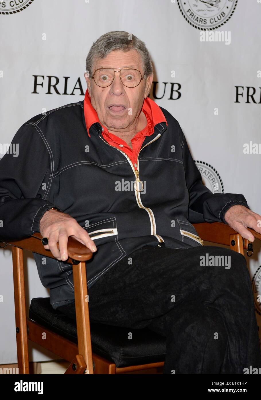 New York, NY, STATI UNITI D'AMERICA. 5 Giugno, 2014. Jerry Lewis presso gli arrivi per i frati Club cinquantesimo anniversario del professore matto, i Frati Club, New York, NY Giugno 5, 2014. Credito: Derek Storm/Everett raccolta/Alamy Live News Foto Stock