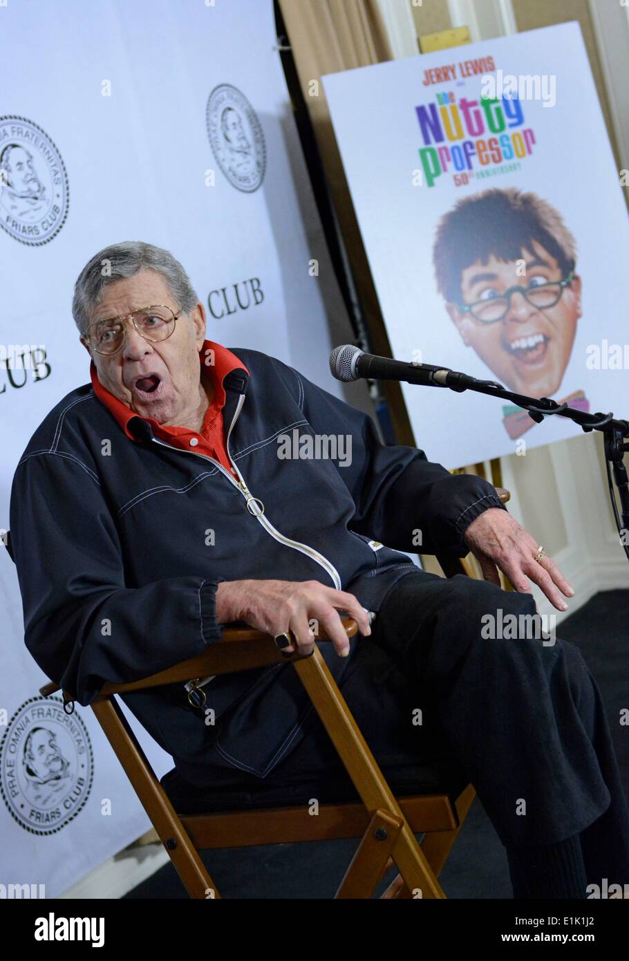 New York, NY, STATI UNITI D'AMERICA. 5 Giugno, 2014. Jerry Lewis presso gli arrivi per i frati Club cinquantesimo anniversario del professore matto, i Frati Club, New York, NY Giugno 5, 2014. Credito: Derek Storm/Everett raccolta/Alamy Live News Foto Stock