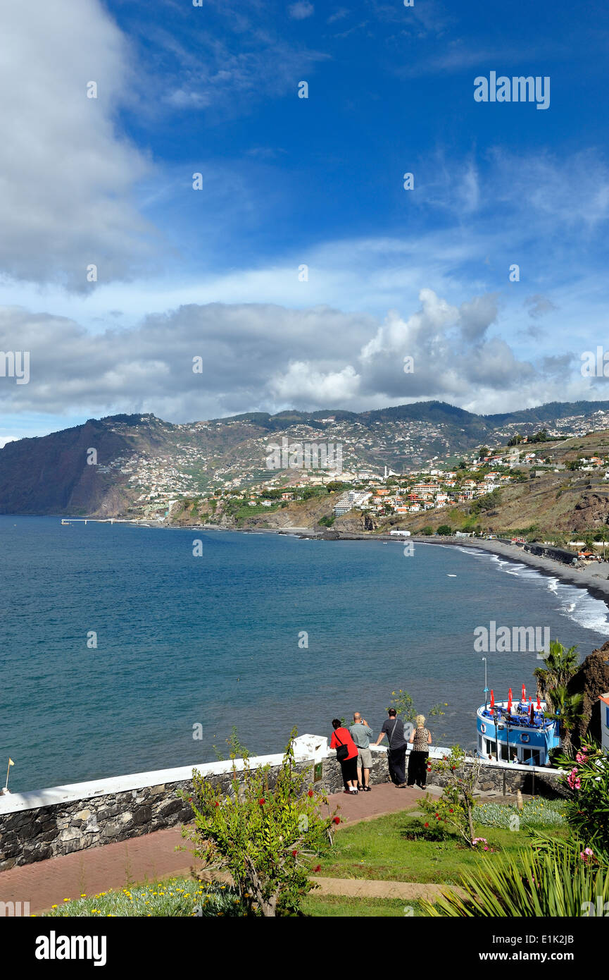 Madeira Portogallo costa vicino a Camara de Lobos Foto Stock