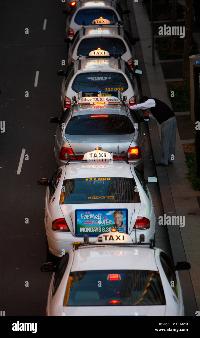 Taxi. Sydney. Foto Stock