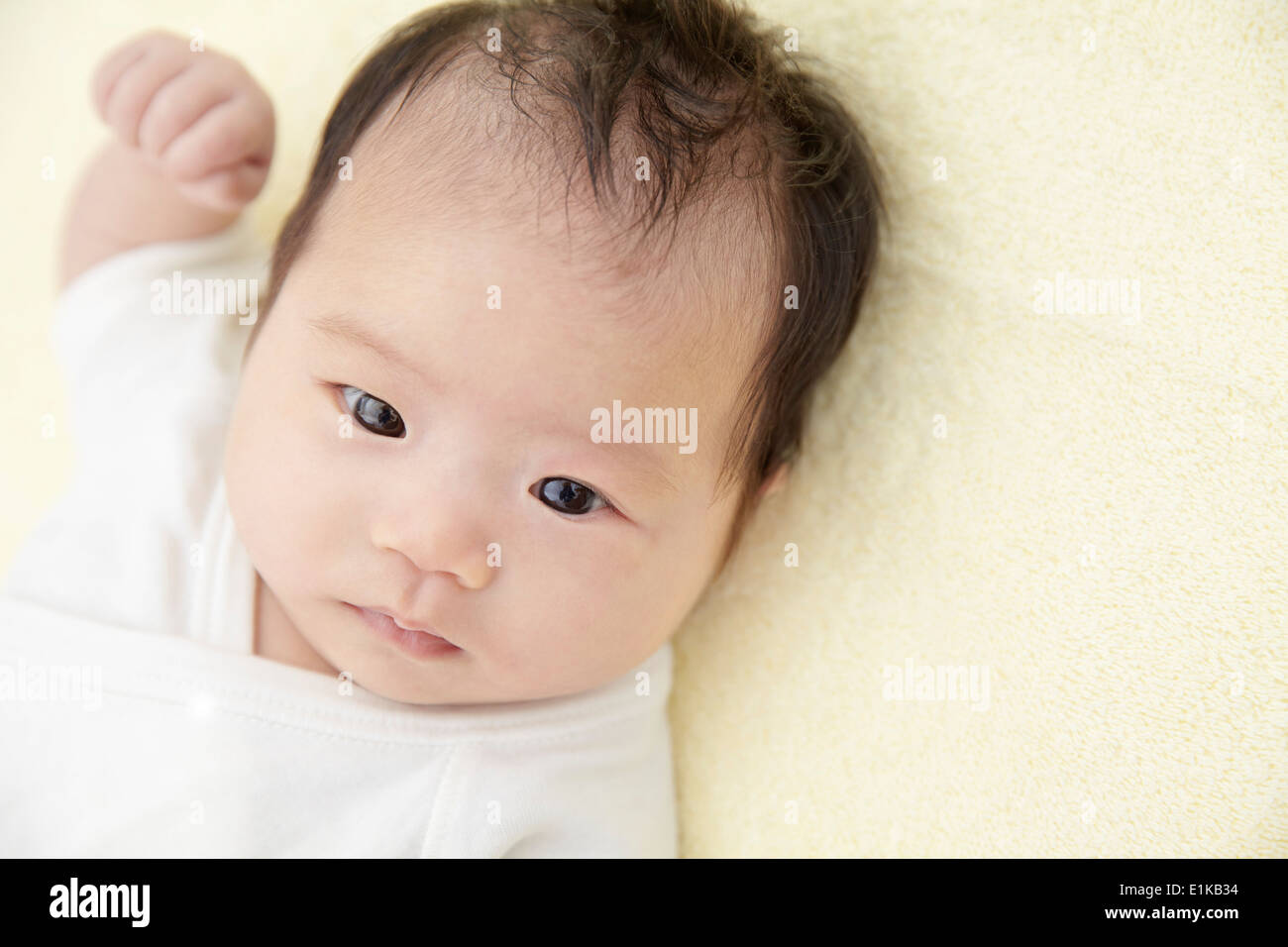 Modello rilasciato Baby girl close up ritratto. Foto Stock