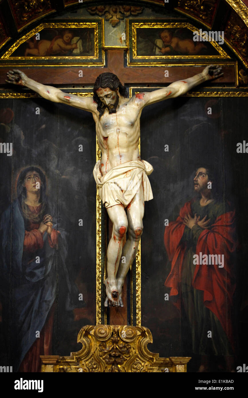Maria e San Giovanni ai piedi della croce Foto stock - Alamy