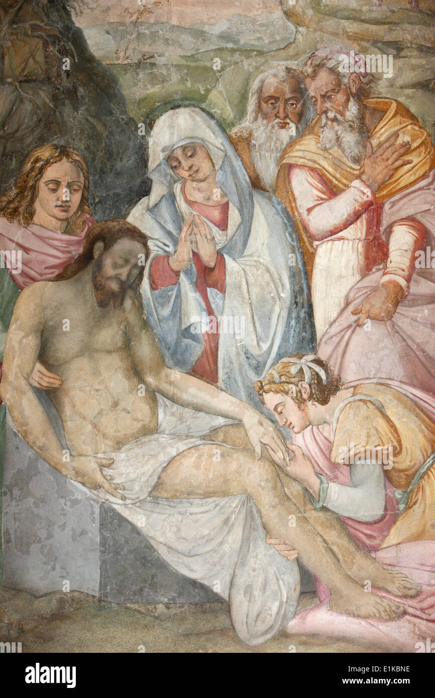 San Jeronimo la chiesa. Gesù stabilite dalla croce Foto Stock