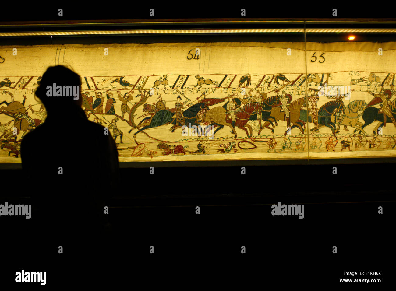 Arazzo di Bayeux noto in Francia come 'La Tapisserie de la Reine Mathilde' (arazzo della Regina Matilde) Foto Stock