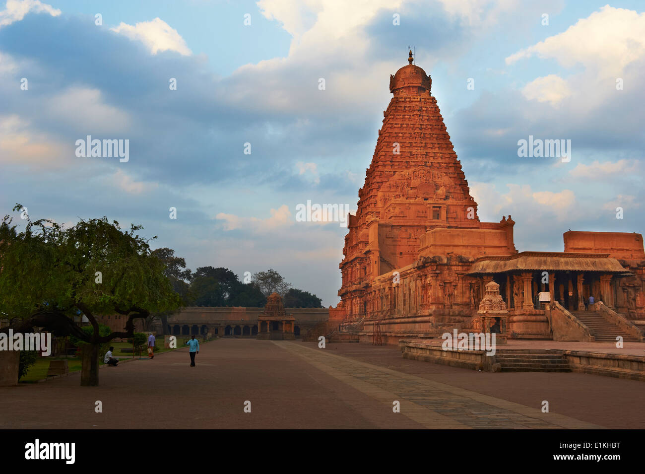 India, nello Stato del Tamil Nadu, Thanjavur (Tanjore), Bridhadishwara tempio, Patrimonio Mondiale dell Unesco Foto Stock