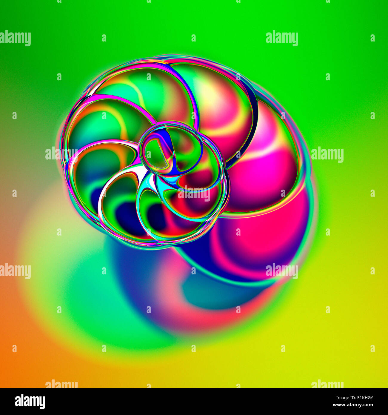 Illustrazione di una forma a spirale. Foto Stock