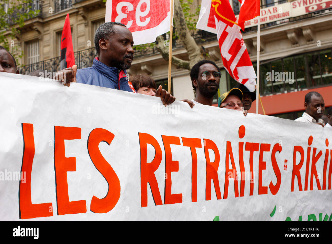La giornata del lavoro di dimostrazione Foto Stock