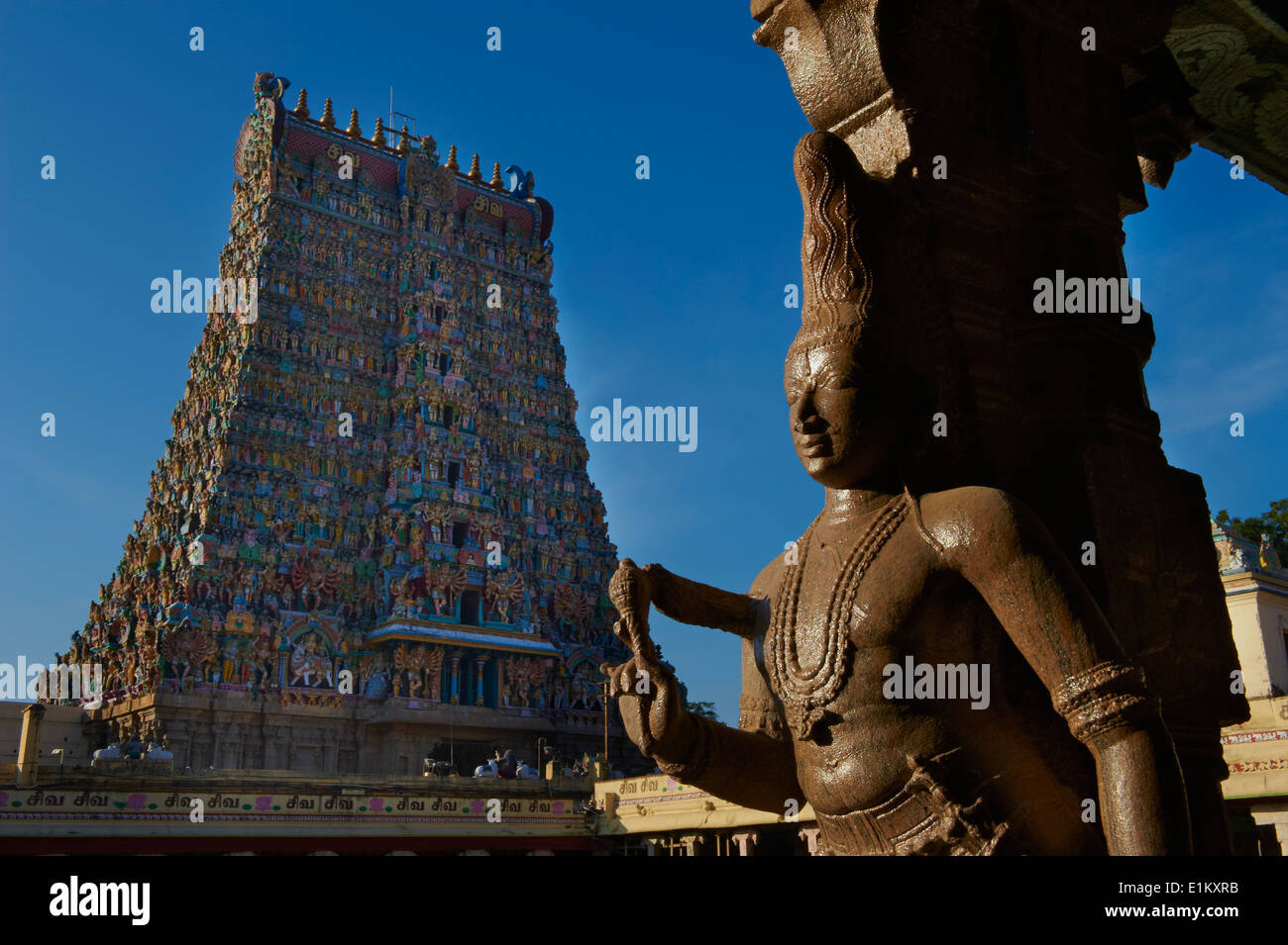 India, nello Stato del Tamil Nadu, Madurai, Sri Meenakshi temple Foto Stock