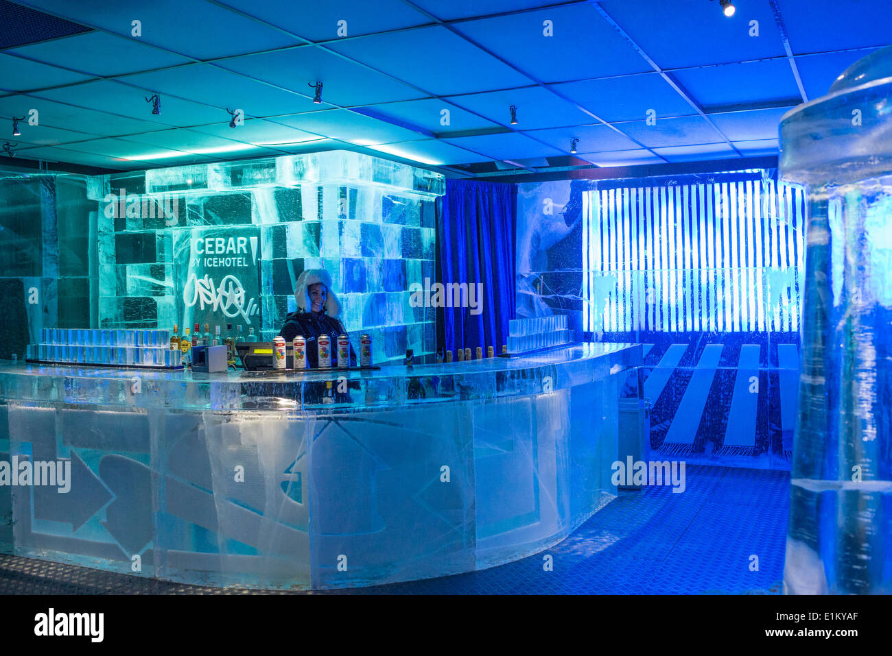 Bar di ghiaccio, Oslo Foto stock - Alamy