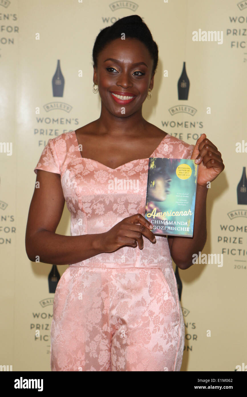 Chimamanda Ngozi Adichie arrivando per il Baileys Donne del premio per la Fiction Awards, presso la Royal Festival Hall di Londra. 04/06/2014/picture alliance Foto Stock