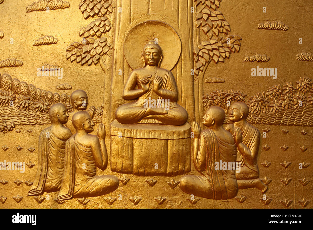 Shakyamuni chedi : insegnamento del Buddha Foto Stock