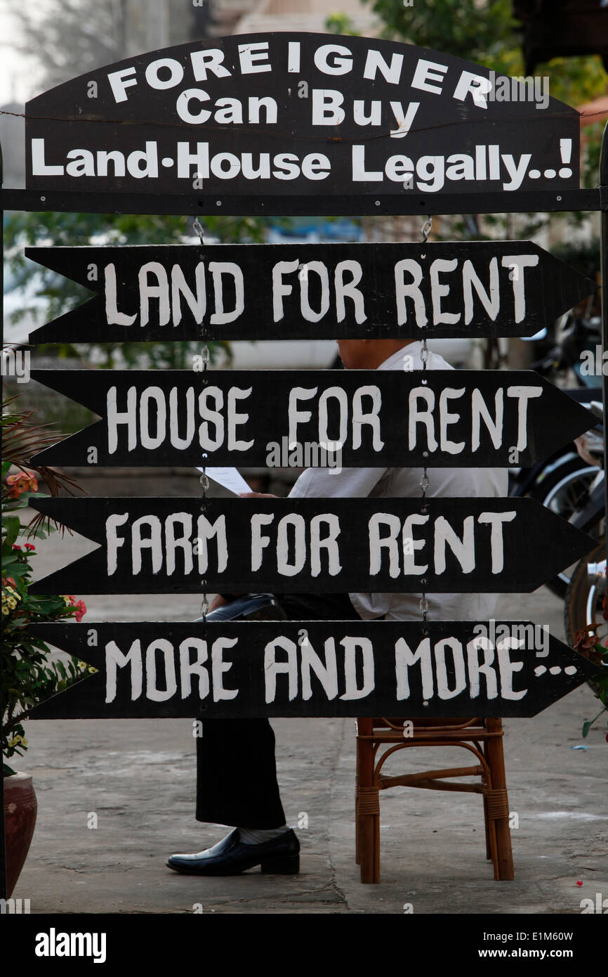 Immobiliare di segno Foto Stock