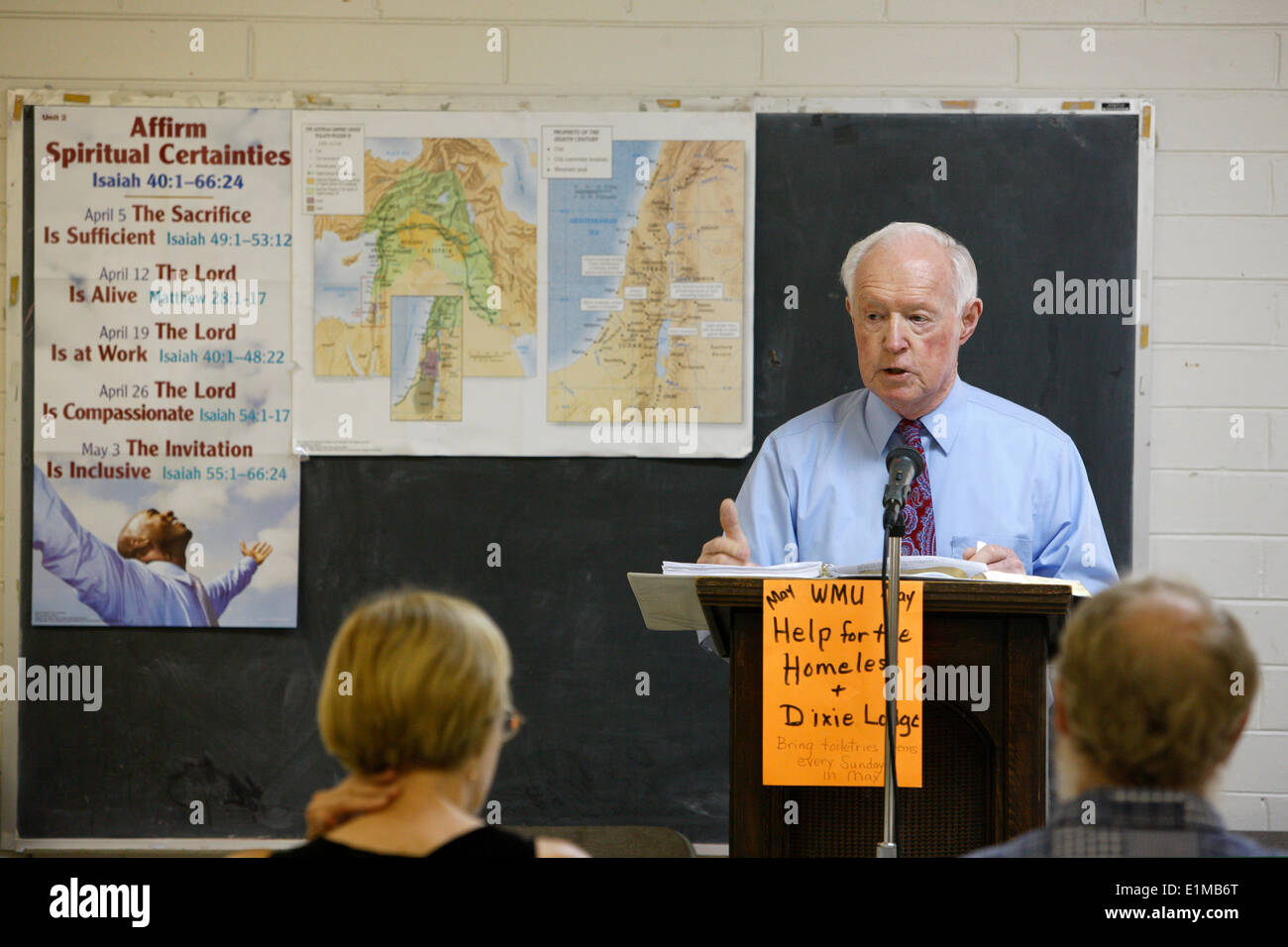 Domenica scuola della Bibbia in una chiesa battista Foto Stock