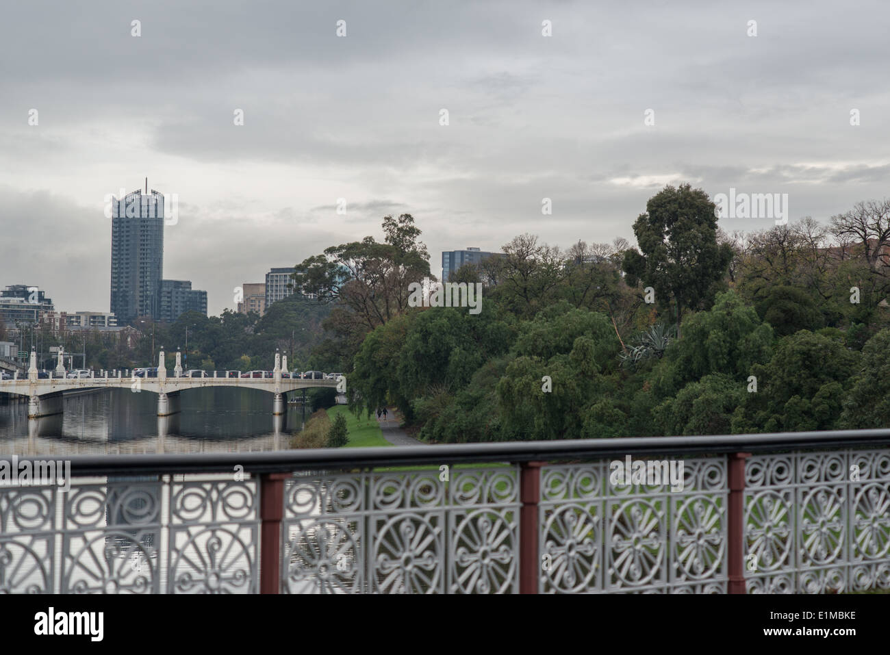 Ponte sul Fiume Yarra Foto Stock