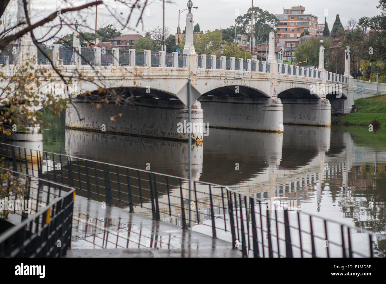 Ponte sul Fiume Yarra, Melbourne Foto Stock