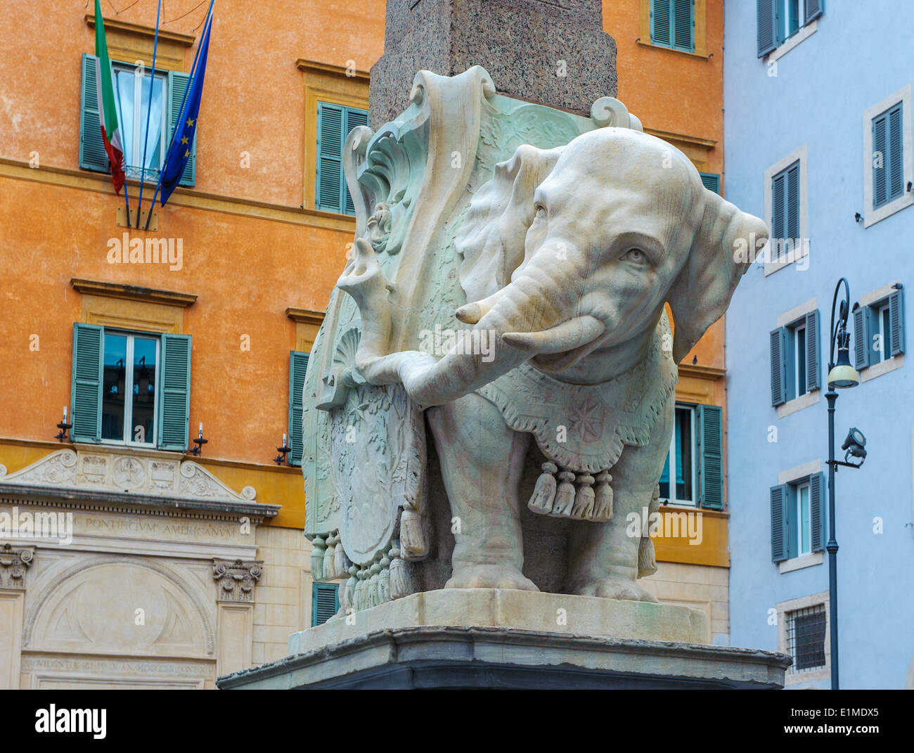 Elefante e obelisco del Bernini in Piazza della Minerva, Roma, Italia Foto Stock