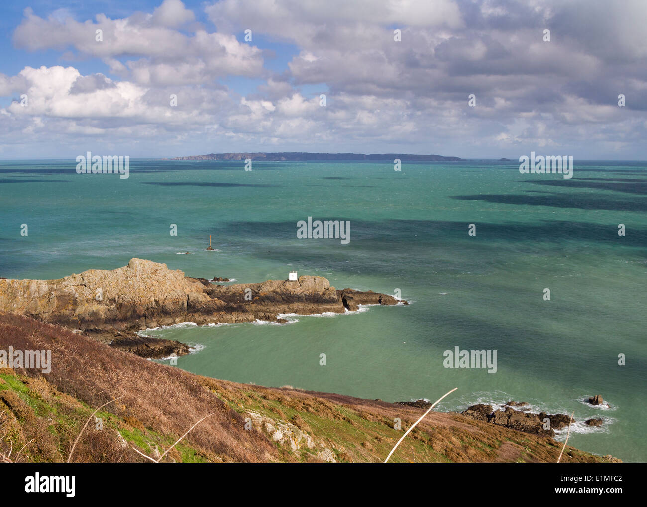 Vista del punto di Jerbourg a Guernsey Isole del Canale Foto Stock