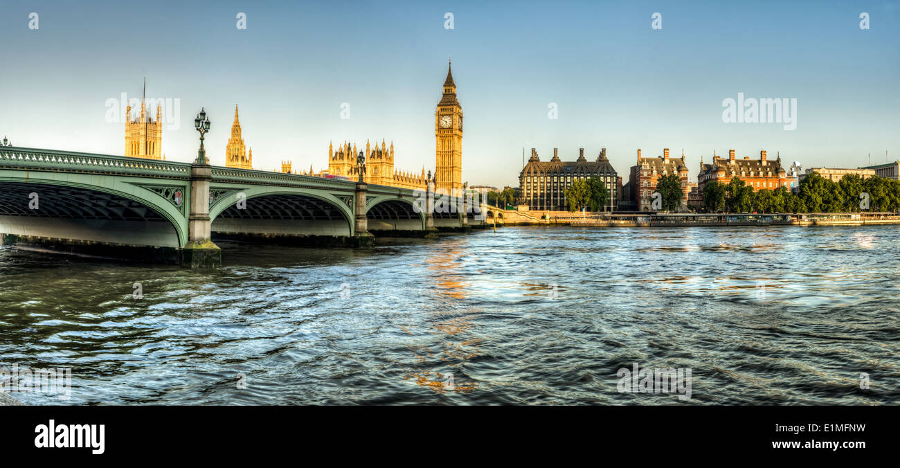 Panorama shot del Big Ben Foto Stock