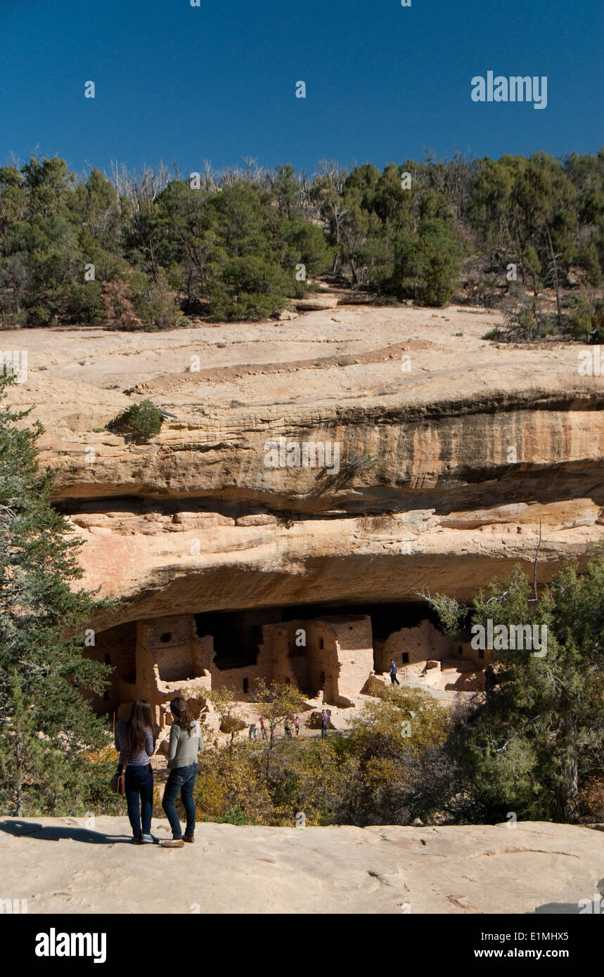 Stati Uniti d'America, Colorado, Mesa Verde National Park, Spruce Tree House Foto Stock