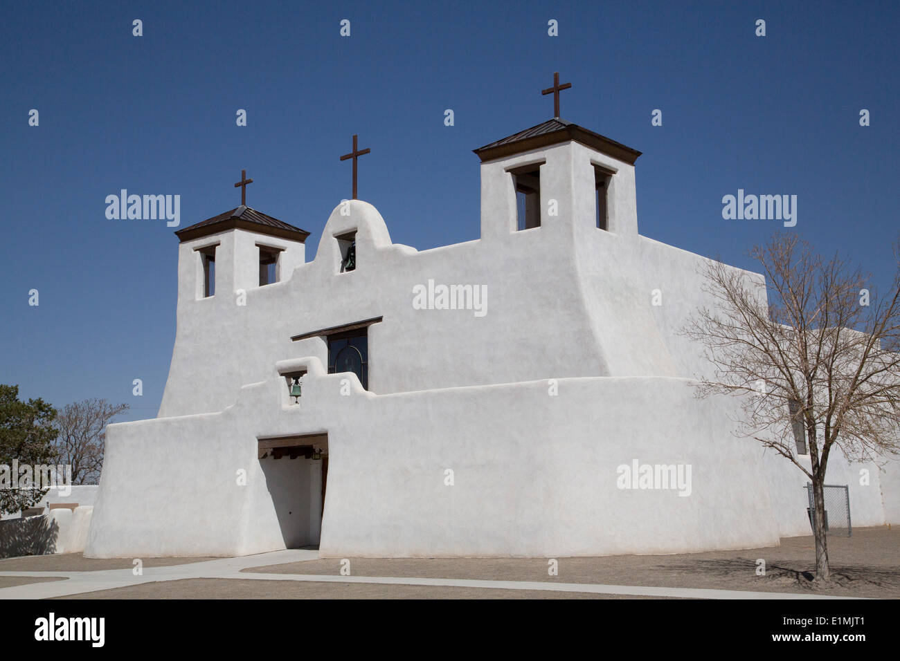 Stati Uniti d'America, Nuovo Messico, Isleta Pueblo, Sant Agostino Missione, costruito originariamente nel 1612 Foto Stock