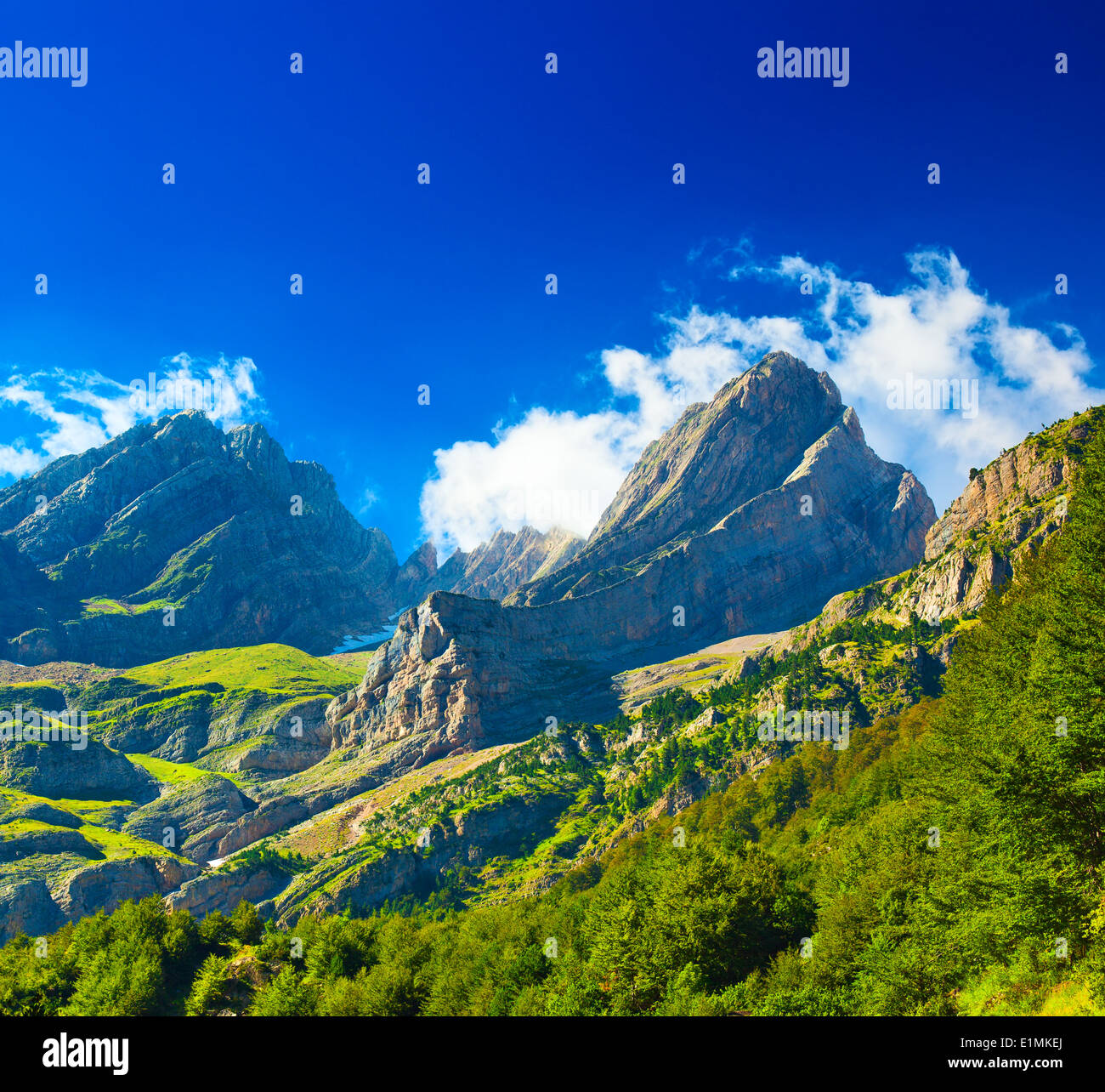 Pirenei summer view. Foto Stock