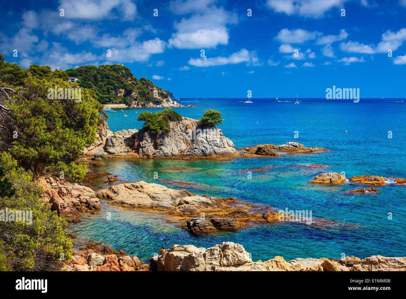 Spagna costa con rocce. Foto Stock