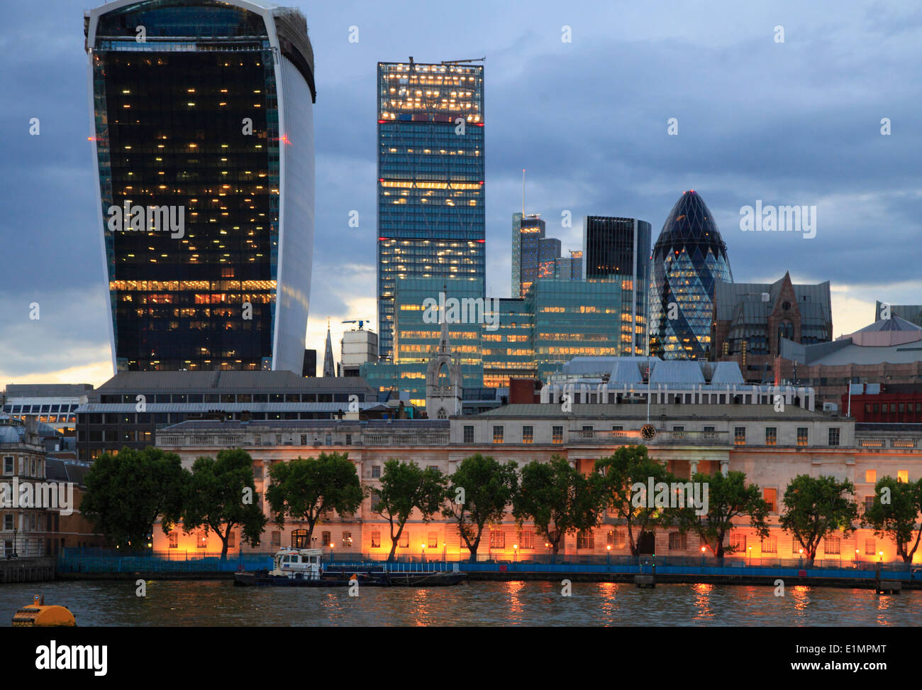 Regno Unito, Inghilterra, Londra, Città skyline, grattacieli, Foto Stock