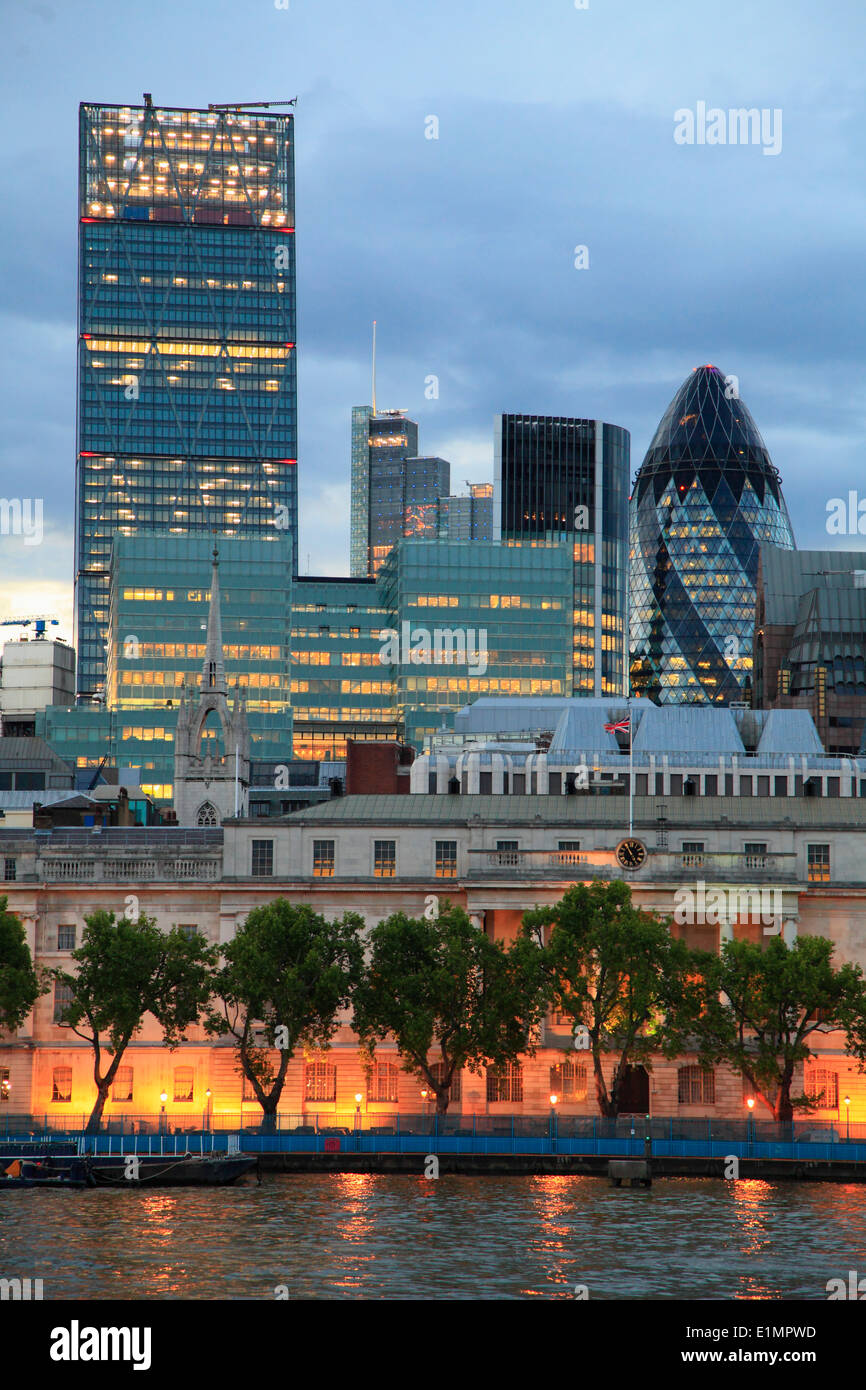 Regno Unito, Inghilterra, Londra, Città skyline, grattacieli, Foto Stock